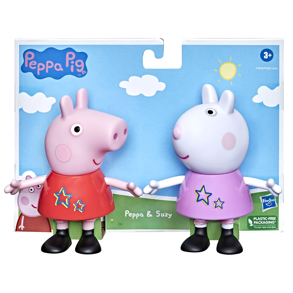 孩之寶 Peppa Pig 粉紅豬小妹 大尺寸雙角色組 佩佩與蘇西