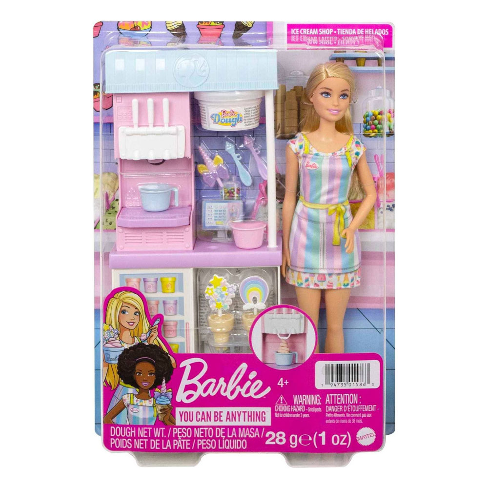 MATTEL Barbie 芭比娃娃 芭比冰淇淋店組合