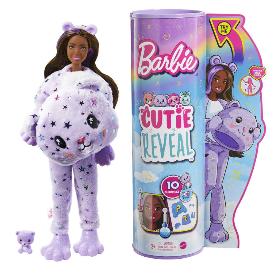 MATTEL Barbie 芭比娃娃 芭比驚喜造型娃娃夢幻動物系 熊