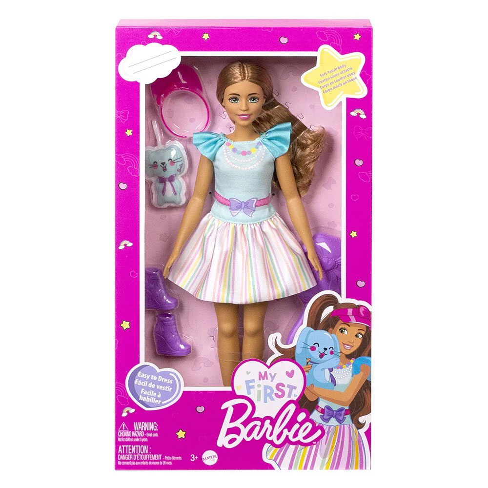 MATTEL Barbie 芭比 My First Barbie 系列 棕髮藍色