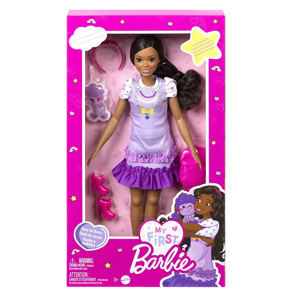 MATTEL Barbie 芭比 My First Barbie 系列 黑髮紫色