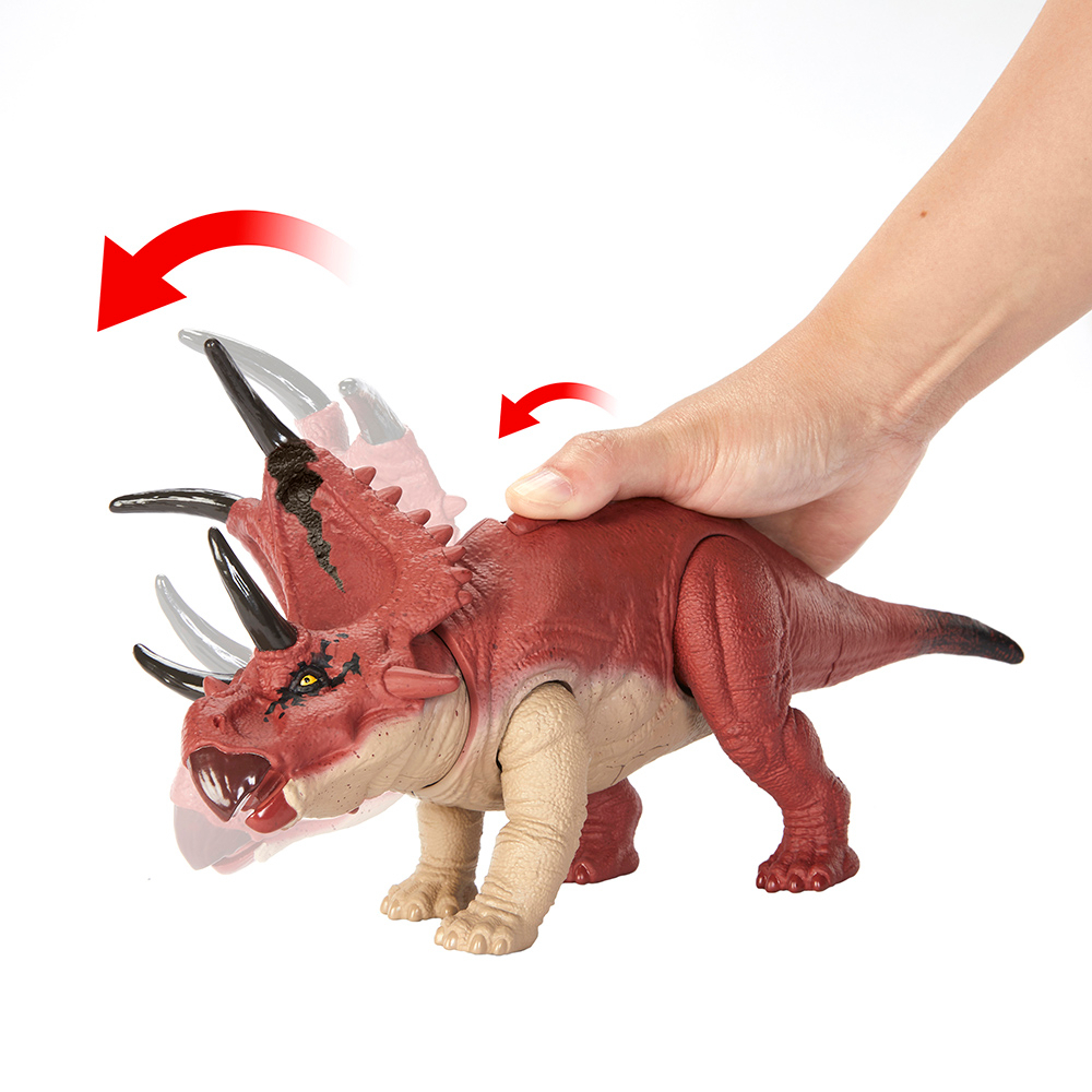 美泰兒 MATTEL 侏儸紀世界 新咆哮恐龍系列 Diabloceratops 【有音效】
