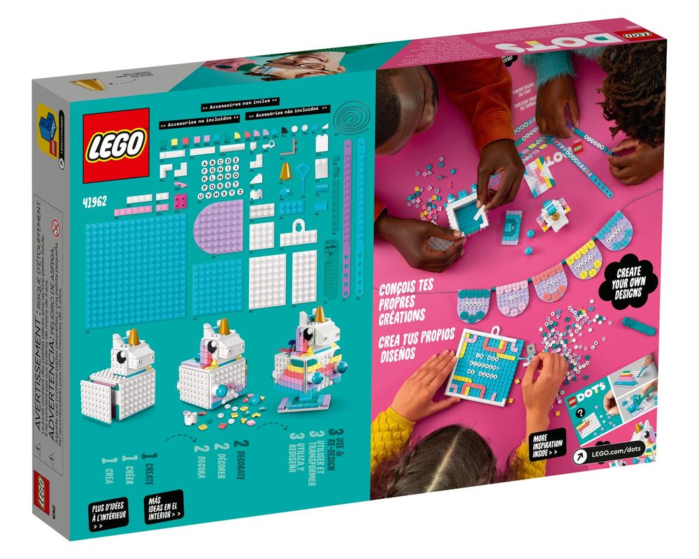 樂高積木 LEGO DOTS 豆豆系列 41962 獨角獸創意家庭包