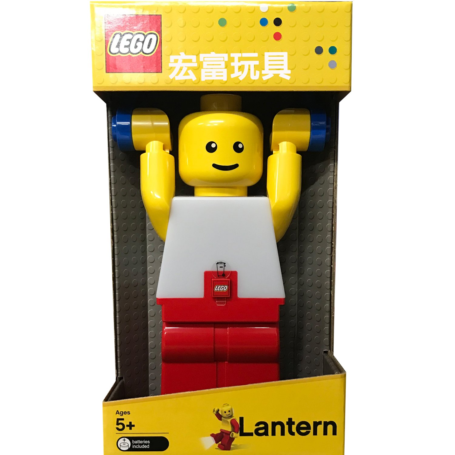 LEGO積木 露營手提燈 白衣紅褲