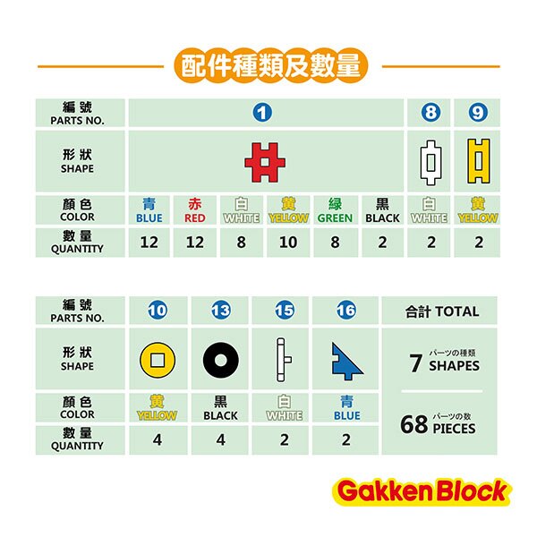 日本Gakken學研益智積木 啟發系列(黃色新款)