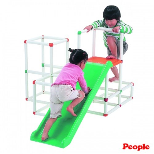 日本People 幼兒益智玩具 4層攀爬架滑梯組