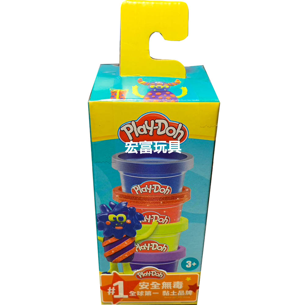 培樂多 迷你繽紛派對4罐黏土組 (藍)(HF7172-5L40)