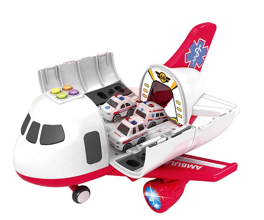瑪琍歐Q版飛機移動總部醫療系列紅HS2035