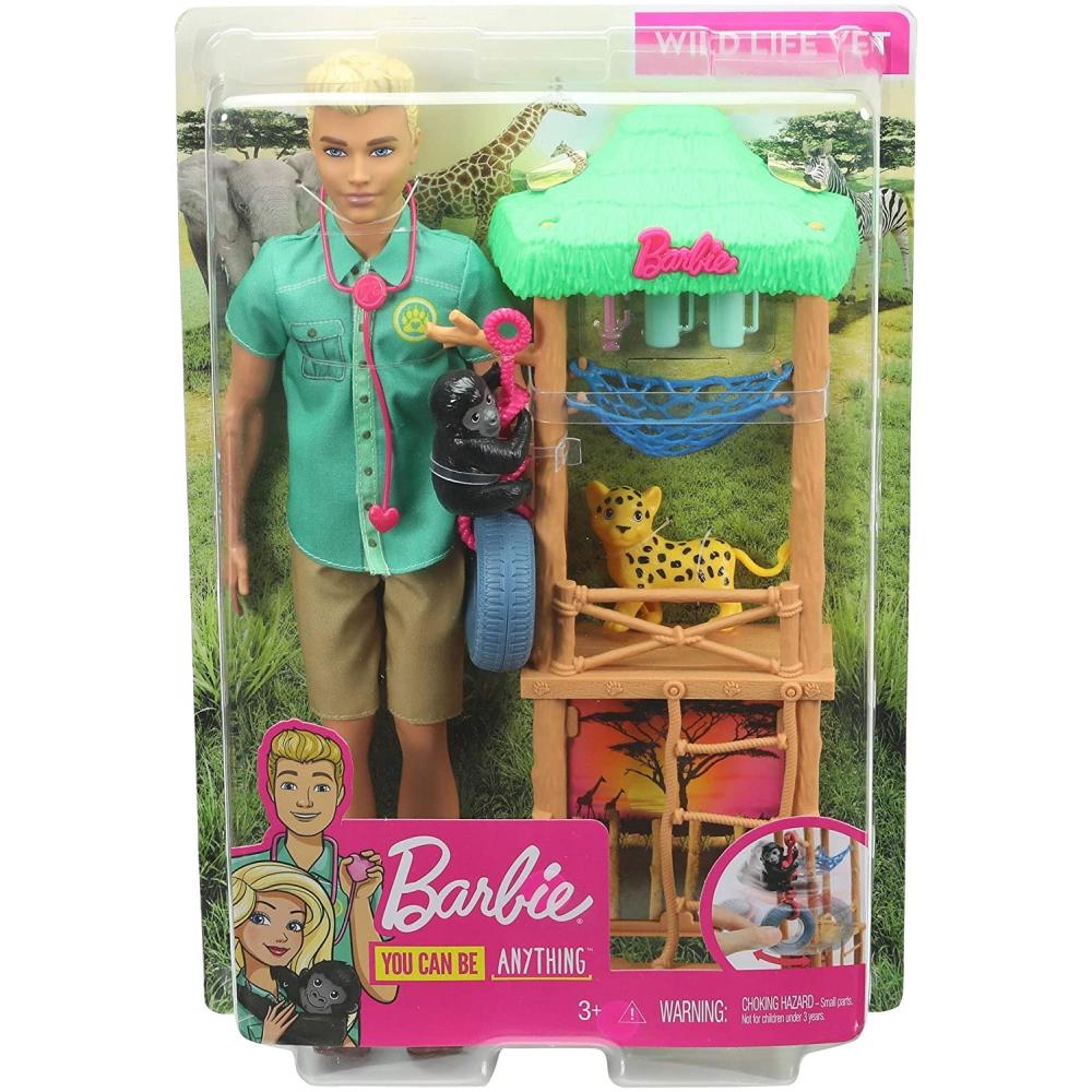 MATTEL Barbie 芭比娃娃 芭比肯尼與寵物系列 叢林