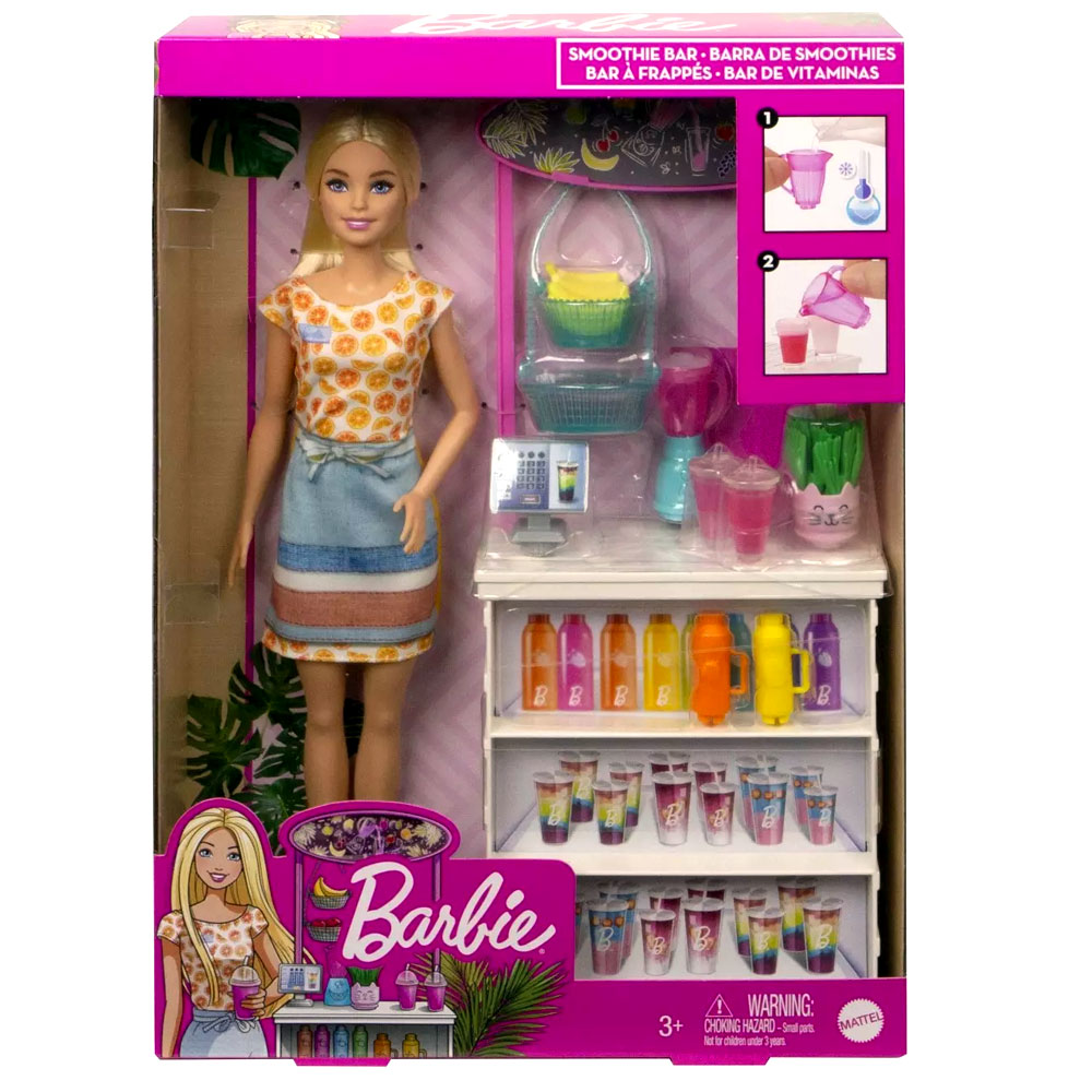 MATTEL Barbie 芭比娃娃 奶昔店遊戲