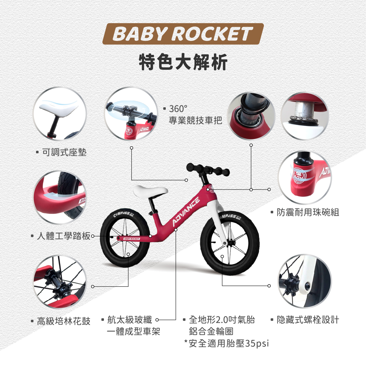 Baby Rocket 競速滑步車
